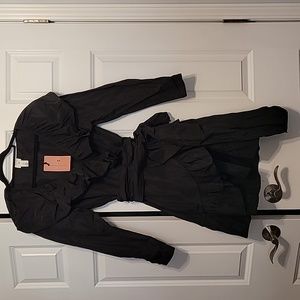 Sandra Mansour x H&M black ruffle dress